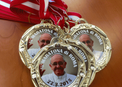 Standard medalje med paven sticker